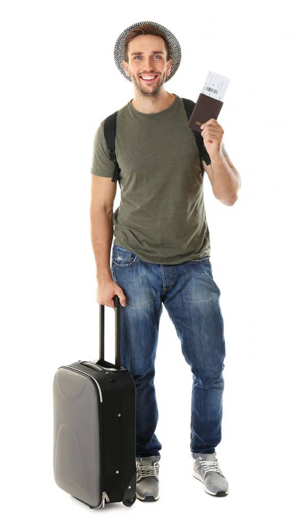 תמונה רקע באתר - איש עם מזוודה
